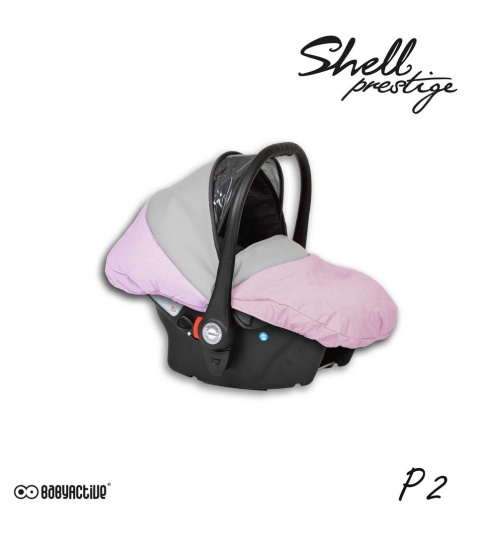 SHELL PRESTIGE 3w1 BabyActive wózek głęboko-spacerowy + fotelik samochodowy 0m+ P02