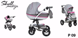 SHELL PRESTIGE 3w1 BabyActive wózek głęboko-spacerowy + fotelik samochodowy 0m+ P09