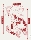 CONE Camarelo wózek spacerowy - pompowane koła + torba CO-01