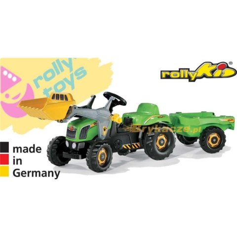 Rolly Toys rollyKid-X Traktor na pedały z Łyżką i Przyczepą