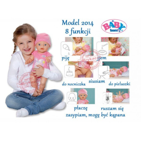 Baby Born Bobas Interaktywna Lalka 43cm bobas płacze siusia w nocnik Zapf Creation 819197_116714