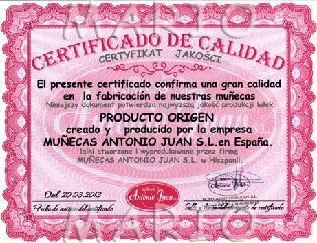 HISZPAŃSKA LALKA ANTONIO JUAN TONETA CAPUCHA 34cm 7023
