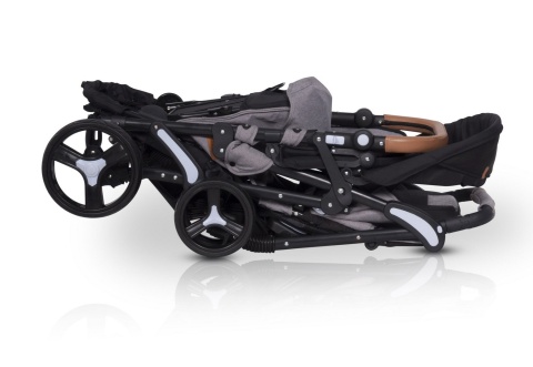 FUSION easyGO wózek spacerowy dla bliźniąt lub dla dzieci rok po roku typu „tandem” - Grey Fox