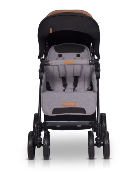 FUSION easyGO wózek spacerowy dla bliźniąt lub dla dzieci rok po roku typu „tandem” - Grey Fox