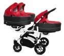 TRIPPY PREMIUM 2w1 BabyActive wózek dla trojaczków głęboko-spacerowy - 08 Rosso