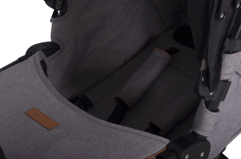 FUSION easyGO wózek spacerowy dla bliźniąt lub dla dzieci rok po roku typu „tandem” - Grey Fox