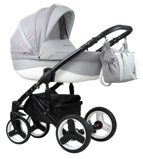 DOKKA 2w1 Dynamic Baby wózek wielofunkcyjny - rice steel D7