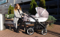 DOKKA 3w1 Dynamic Baby wózek wielofunkcyjny z fotelikiem Kite - double melange line D5
