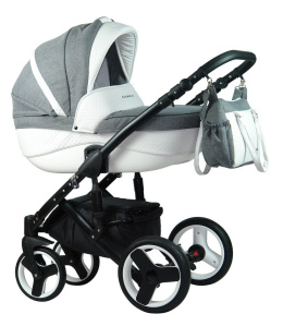DOKKA 2w1 Dynamic Baby wózek wielofunkcyjny - white eco D2