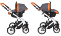 FASTER 2 Style 3w1 Baby Merc wózek dziecięcy z fotelikiem 0-13kg kolor FII/105C