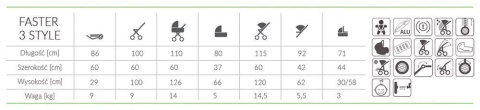 FASTER 3 Style 3w1 Baby Merc wózek dziecięcy z fotelikiem 0-13kg kolor 91C