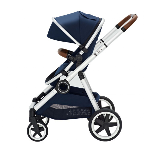 DUET PRO Qtus wózek bliźniaczy - 1x spacerówka - Blue