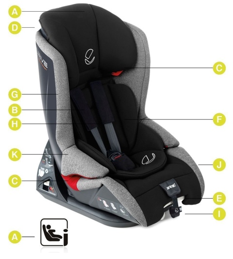 Jane DRIVE I-SIZE fotelik samochodowy 9-36kg - T34 JET BLACK