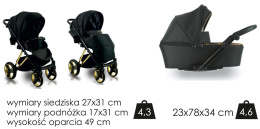 Ultra Style V 3w1 Bexa wózek wielofunkcyjny z fotelikiem KITE 0-13kg - USV10