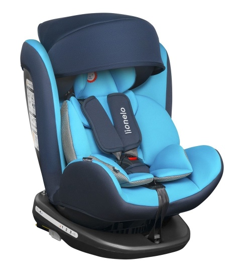 BASTIAAN Isofix 0-36kg 360° Lionelo fotelik samochodowy, 5 lat Gwarancji - blue/black