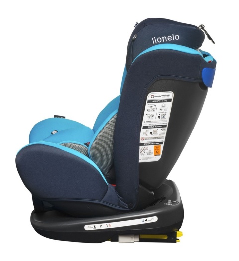 BASTIAAN Isofix 0-36kg 360° Lionelo fotelik samochodowy, 5 lat Gwarancji - blue/black