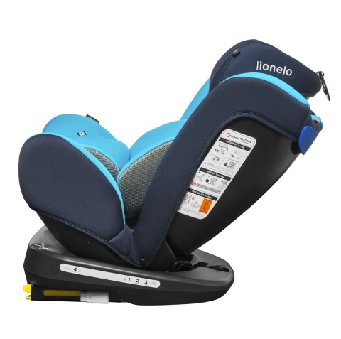 BASTIAAN Isofix 0-36kg 360° Lionelo fotelik samochodowy, 5 lat Gwarancji - blue/black