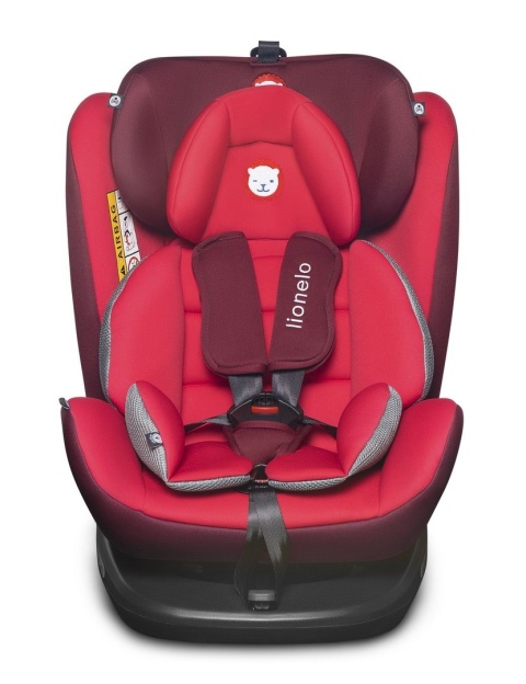 BASTIAAN Isofix 0-36kg 360° Lionelo fotelik samochodowy, 5 lat Gwarancji - red/black
