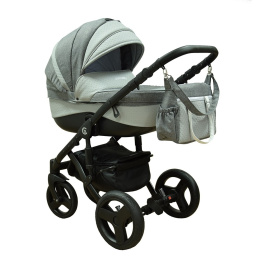 GUFO 3w1 Coto Baby wózek wielofunkcyjny z fotelikiem 0m+ / 27 Light Grey Eco