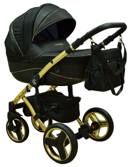 GUFO GOLD 3w1 Coto Baby wózek wielofunkcyjny z fotelikiem 0m+ / 01 Black Gold