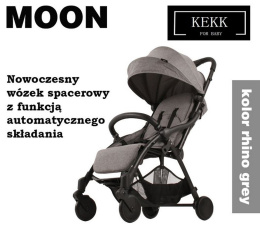 MOON Kekk by Kees wózek spacerowy z funkcją automatycznego składania 6,8kg - rhino grey