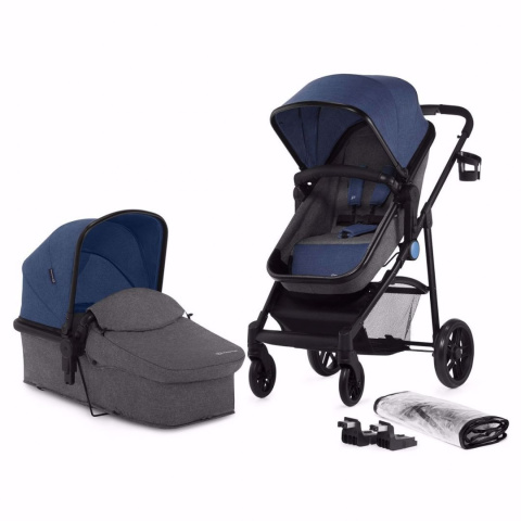 JULI Kinderkraft wózek wielofunkcyjny 3w1 z fotelikiem 0-13 kg - DENIM
