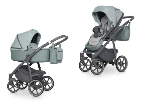 RIKO MARLA Wózek wielofunkcyjny 3w1 z fotelikiem 0-13 kg - BASIL