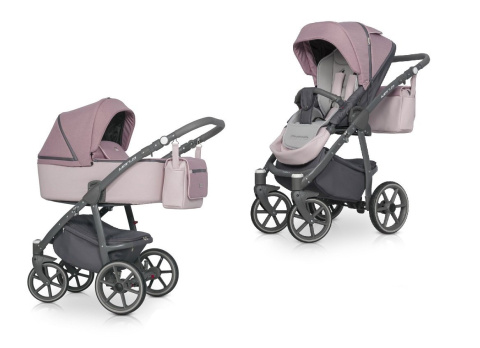 RIKO MARLA Wózek wielofunkcyjny 3w1 z fotelikiem 0-13 kg - SCARLET