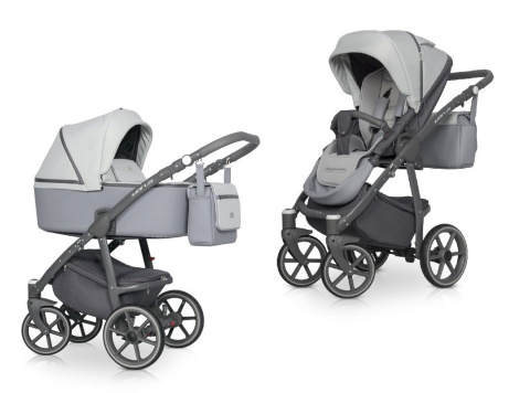 RIKO MARLA Wózek wielofunkcyjny 3w1 z fotelikiem 0-13 kg - STONE