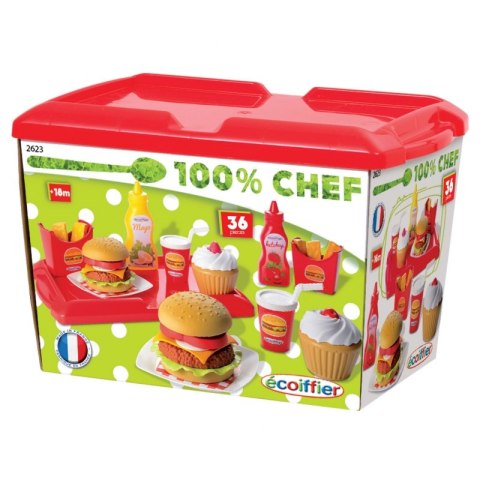 Ecoiffier Duży zestaw Lunch 36 elementów