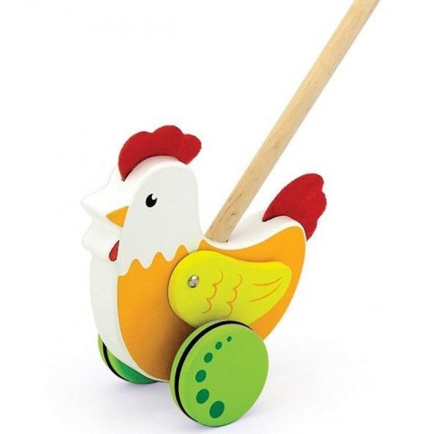 VIGA Drewniany Pchacz Edukacyjny Kurka