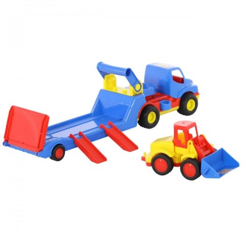 Wader QT Samochód Laweta ConsTruck + koparka