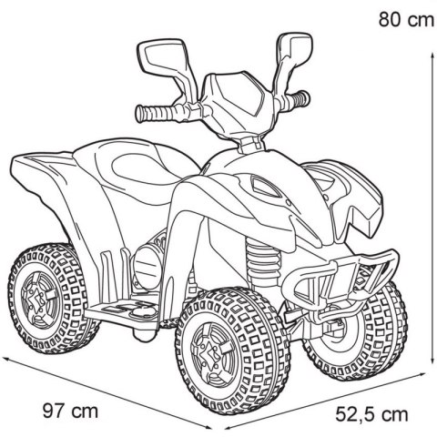 Feber Duży Quad Freeride na akumulator 6V