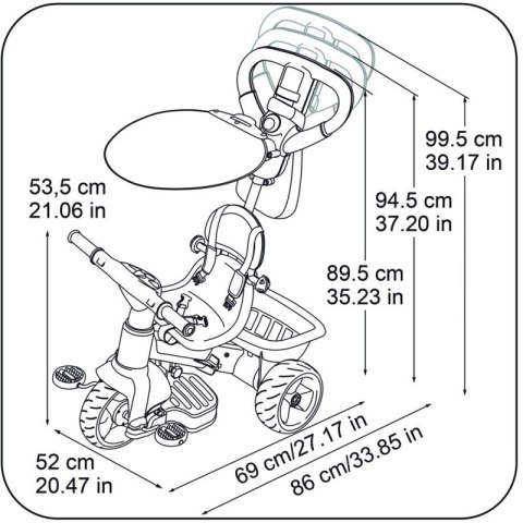FEBER Rowerek Trójkołowy Różowy