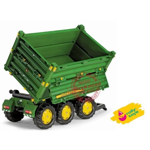 Rolly Toys rollyMulti Trailer - Przyczepa Wywrotka Rolly Multi John Deere 3 osiowa