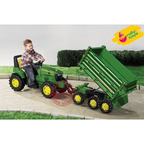 Rolly Toys rollyMulti Trailer - Przyczepa Wywrotka Rolly Multi John Deere 3 osiowa