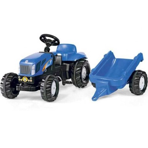 Rolly Toys rollyKid-X New Holland rollyKid Traktor z łyżką i przyczepką Niebieski