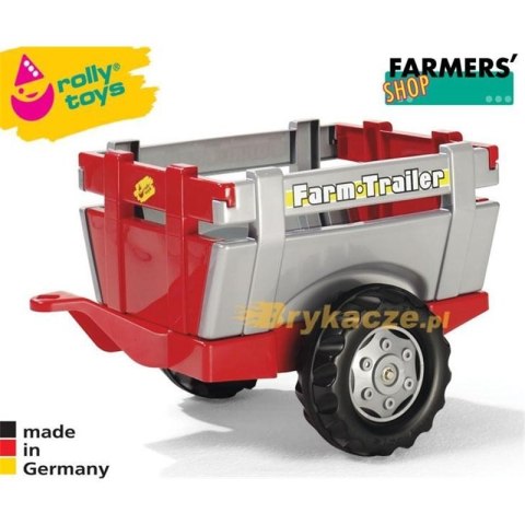 Rolly Toys rollyTrailer Przyczepa do traktora Otwierane Burty