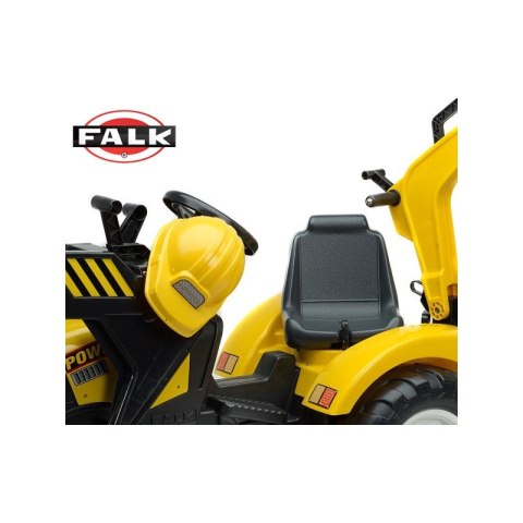 FALK Traktor na pedały z Przyczepą Łyżką Łopatka Grabki + Kask