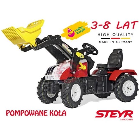 Rolly Toys rollyFarmTrac Steyr na pompowanych kołach + Łyżka