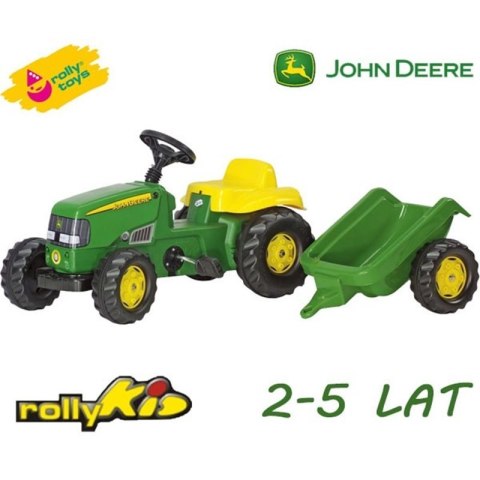 Rolly Toys rollyKid Traktor na pedały John Deere z przyczepką 2-5 lat