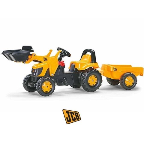 RollyKid JCB Rolly Toys Traktor na Pedały z Łyżką i Przyczepą