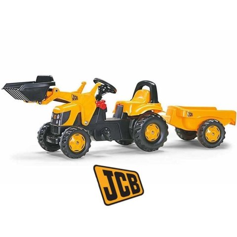 RollyKid JCB Rolly Toys Traktor na Pedały z Łyżką i Przyczepą