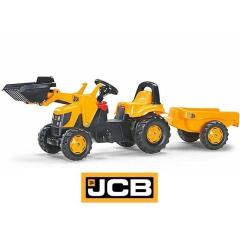 RollyKid JCB Rolly Toys Traktor na Pedały z Łyżką i Przyczepą