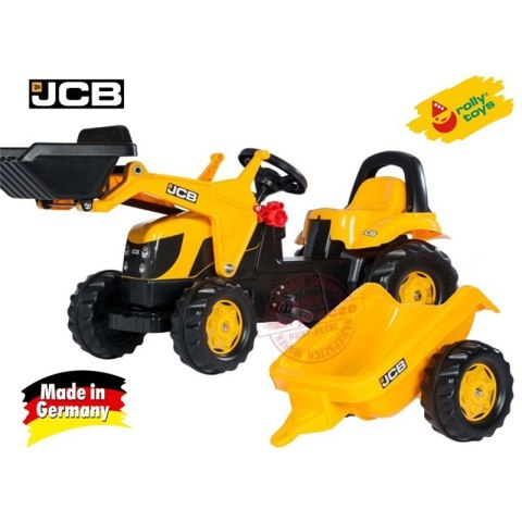 RollyKid JCB Rolly Toys Traktor na Pedały z Łyżką i Przyczepą