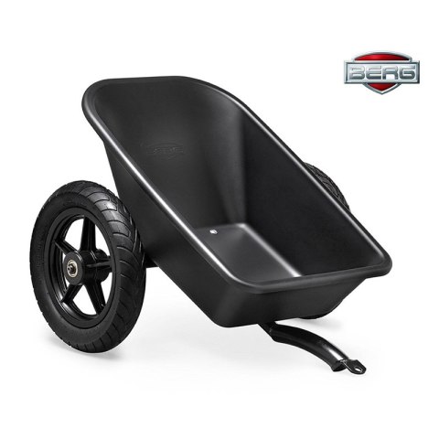 BERG Czarna przyczepka Junior Trailer Pompowane koła Buddy