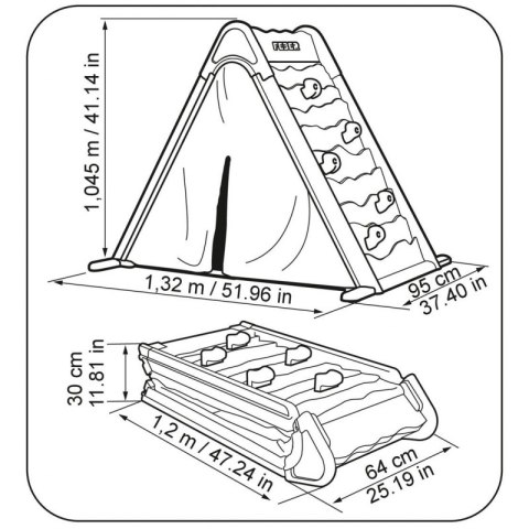 Feber Domek Aktywności Skałka Wspinaczkowa Tablica 3w1