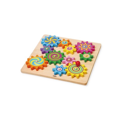 Viga Tablica Edukacyjna Drewniana Zakręcone Zębatki Certyfikat FSC Montessori