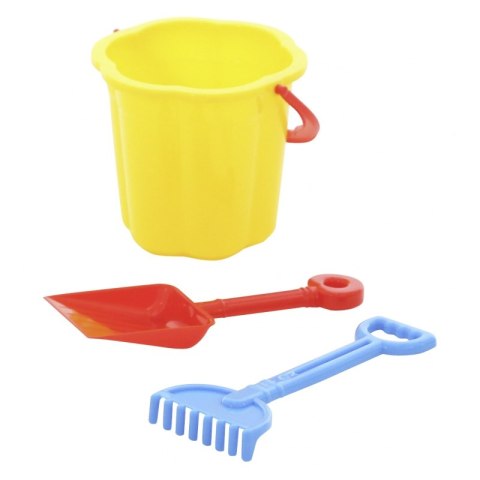 Wader QT Małe wiaderko kwiatek + grabki i łopatka