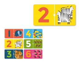 Domino w metalowym pudełku Apli Kids - Zwierzęta i liczby